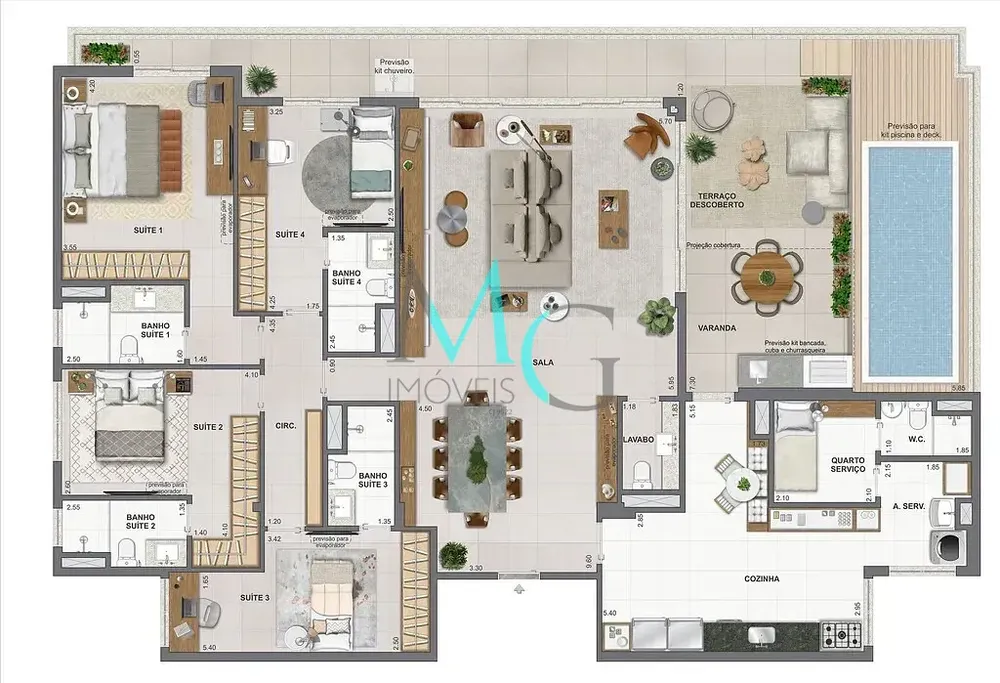 Cobertura, 4 quartos, 191 m² - Foto 61
