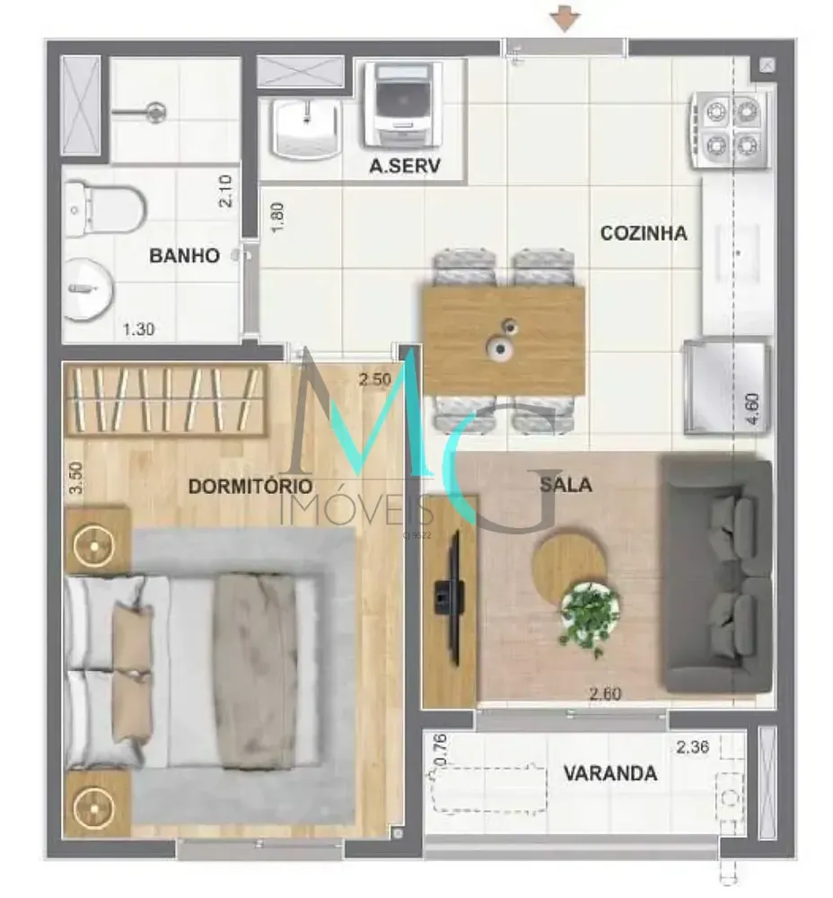 Apartamento, 1 quarto, 32 m² - Foto 21