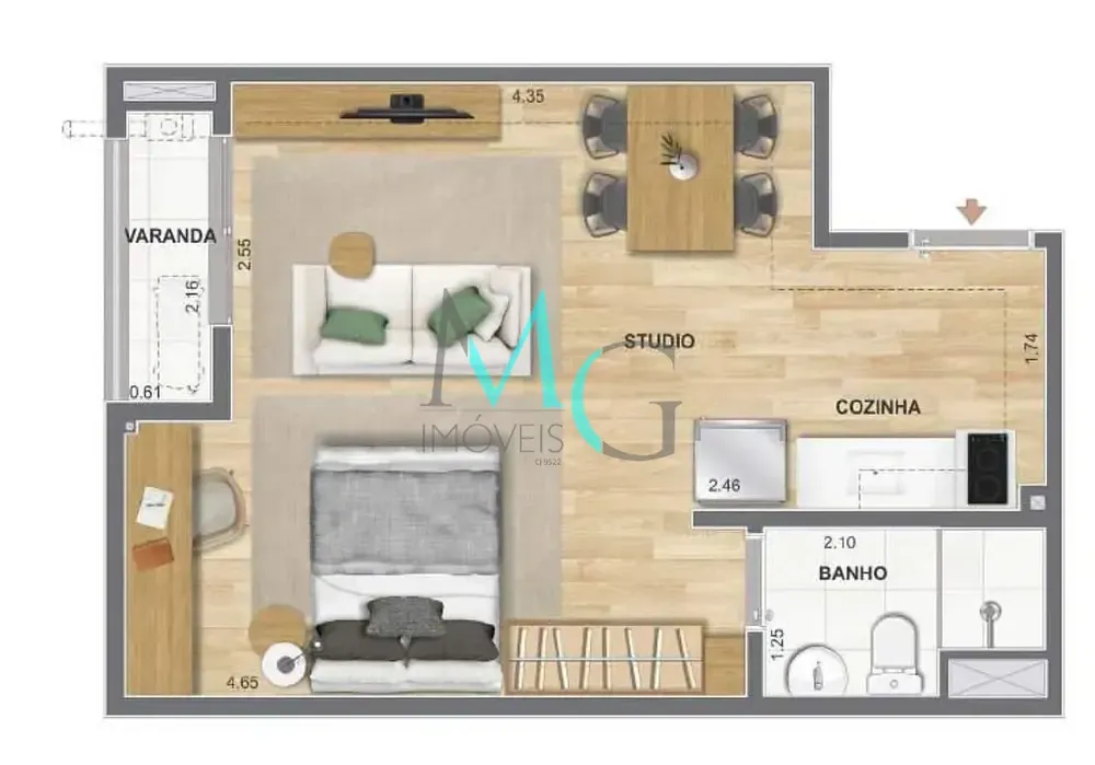 Apartamento, 1 quarto, 32 m² - Foto 23