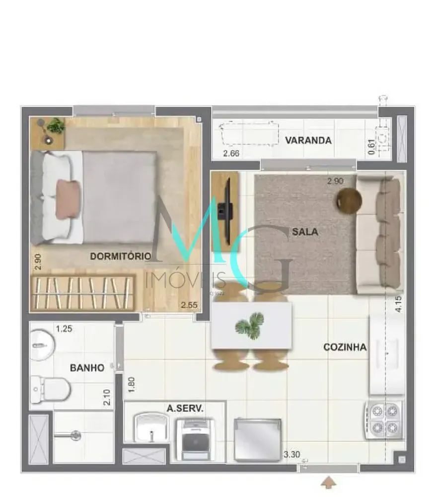 Apartamento, 1 quarto, 32 m² - Foto 20