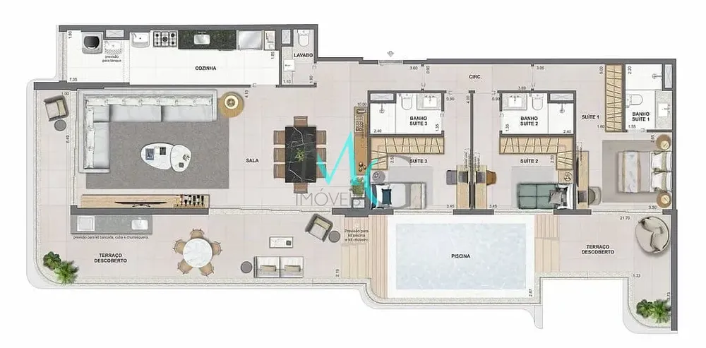 Apartamento, 3 quartos, 134 m² - Foto 57