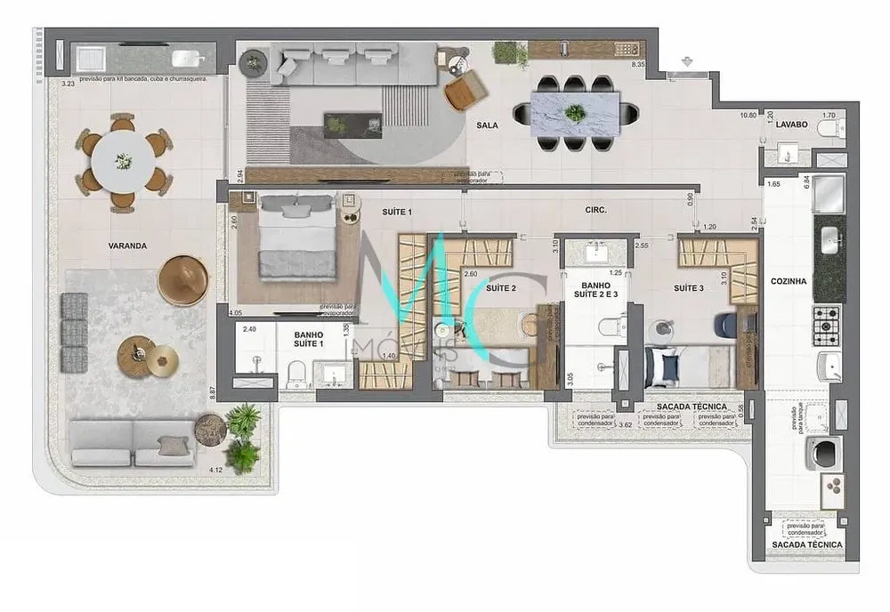 Apartamento, 3 quartos, 134 m² - Foto 53
