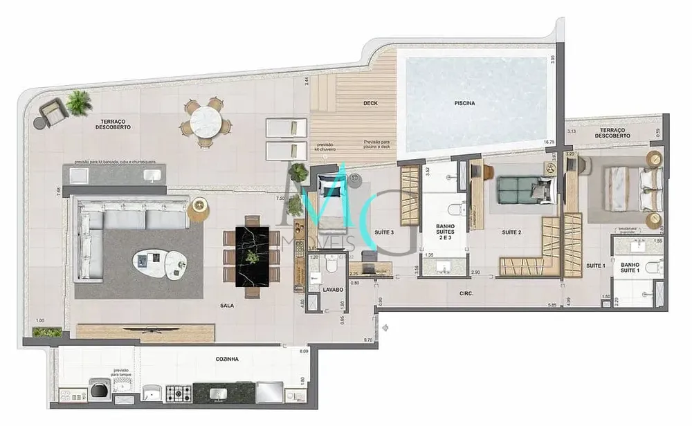 Apartamento, 3 quartos, 134 m² - Foto 55