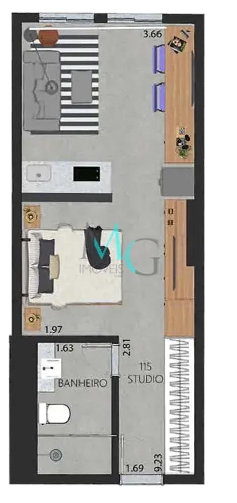 Apartamento, 1 quarto, 48 m² - Foto 43