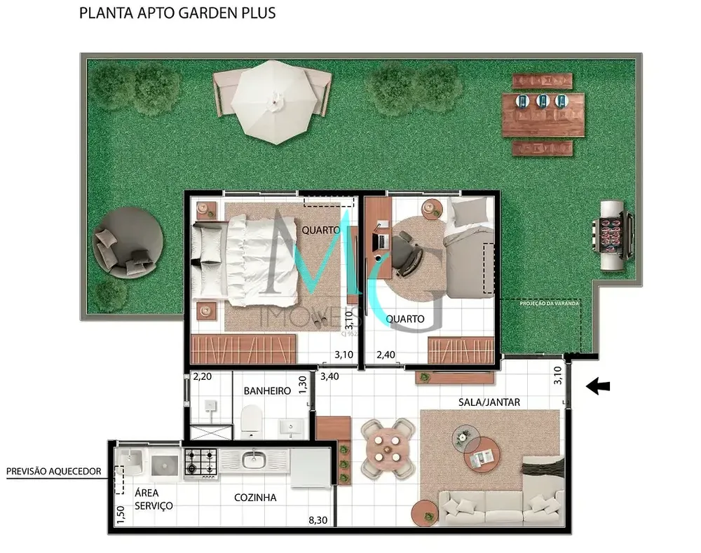 Apartamento, 2 quartos, 42 m² - Foto 9