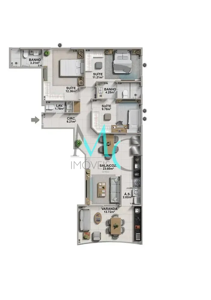 Cobertura, 3 quartos, 120 m² - Foto 22