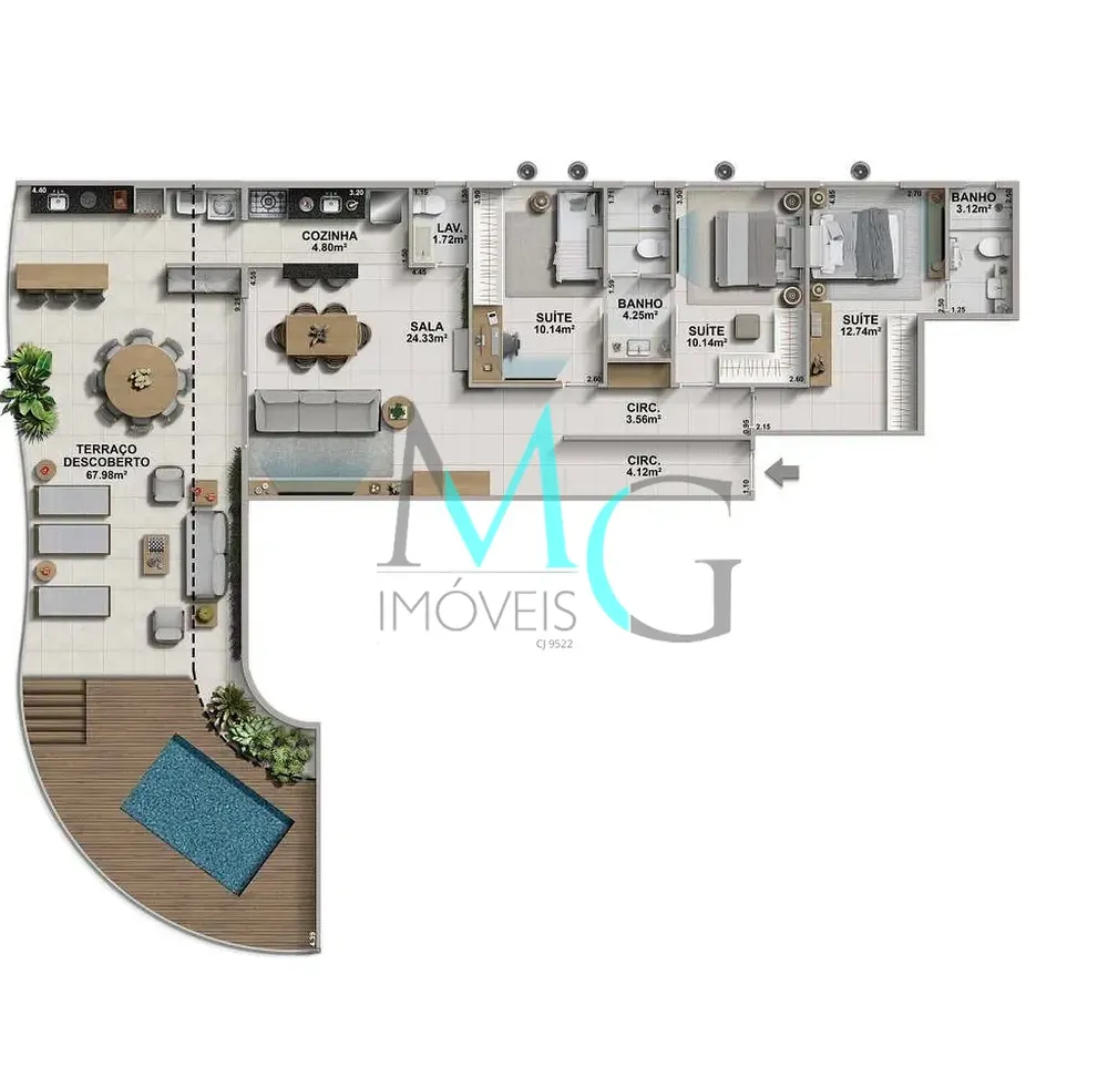 Cobertura, 3 quartos, 120 m² - Foto 7