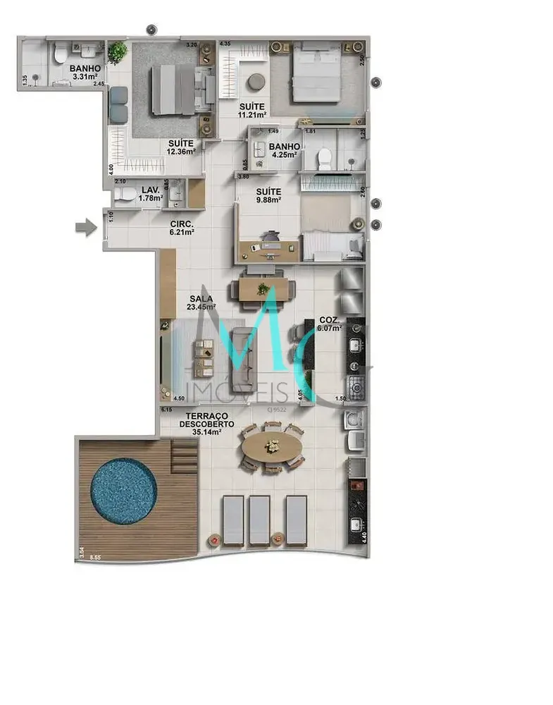 Cobertura, 3 quartos, 120 m² - Foto 25
