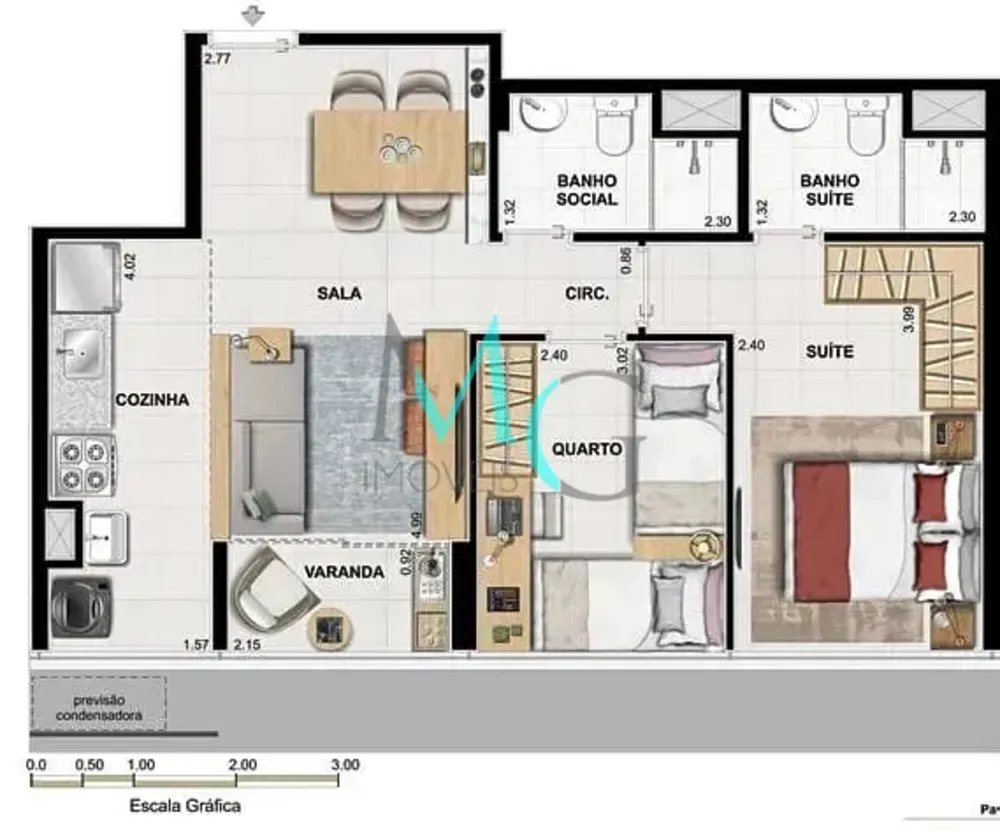 Apartamento, 3 quartos, 66 m² - Foto 28