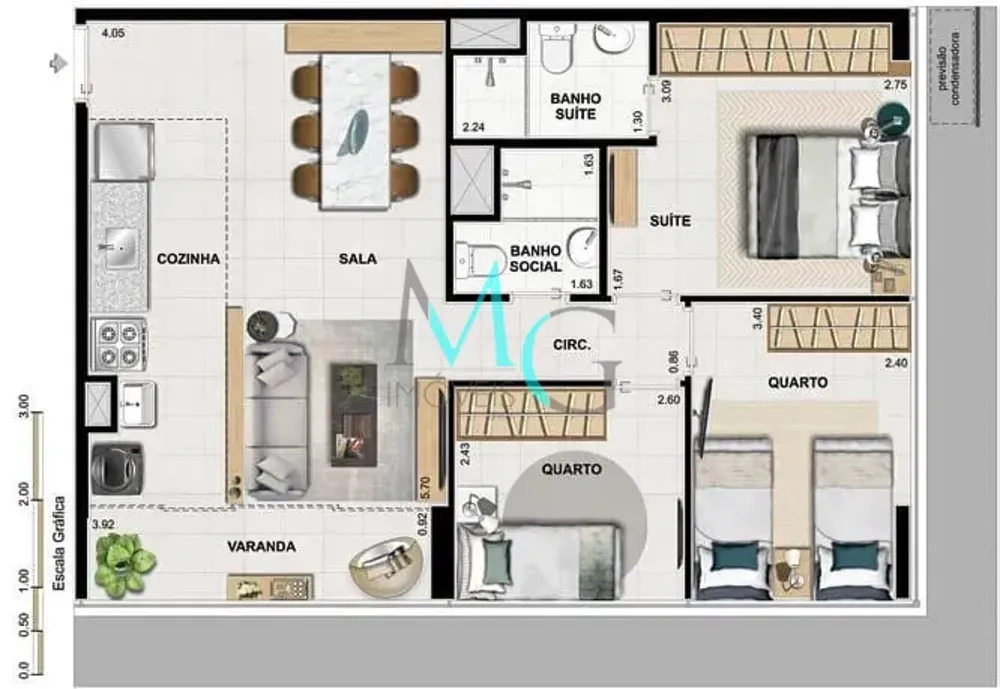 Apartamento, 3 quartos, 66 m² - Foto 33