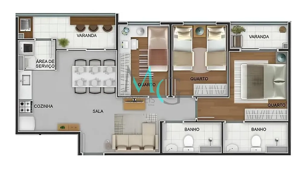 Apartamento, 2 quartos, 46 m² - Foto 55
