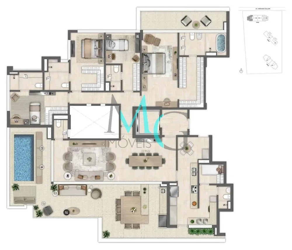 Cobertura, 4 quartos, 290 m² - Foto 69