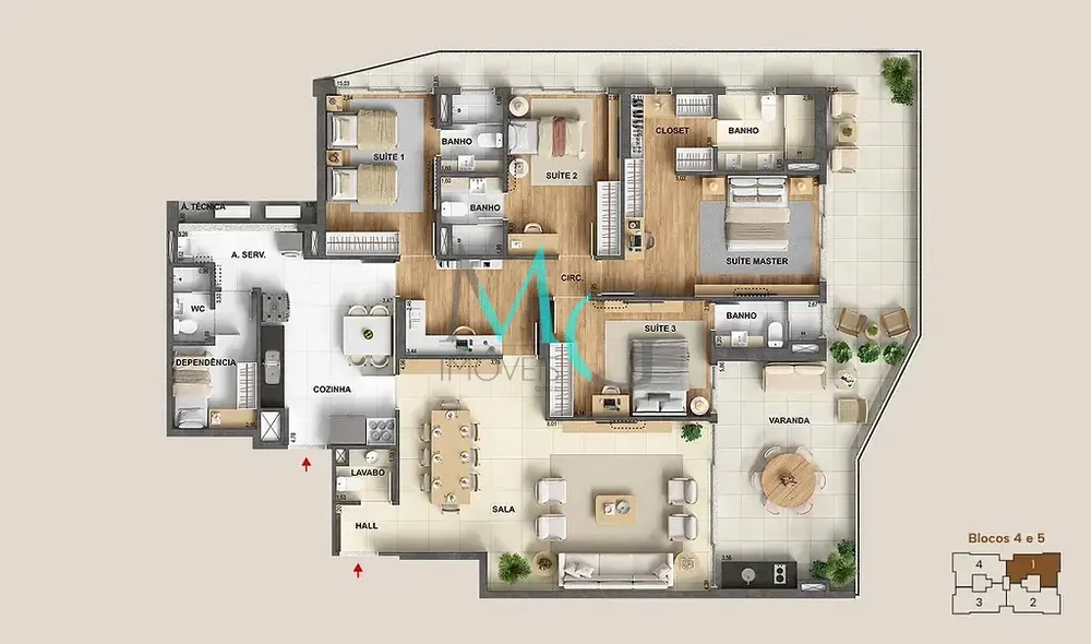 Cobertura, 4 quartos, 363 m² - Foto 23