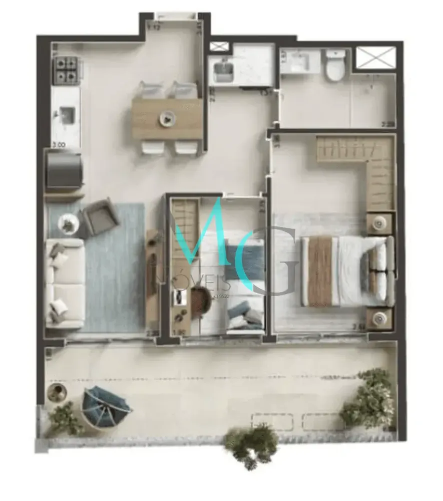 Cobertura, 1 quarto, 44 m² - Foto 11