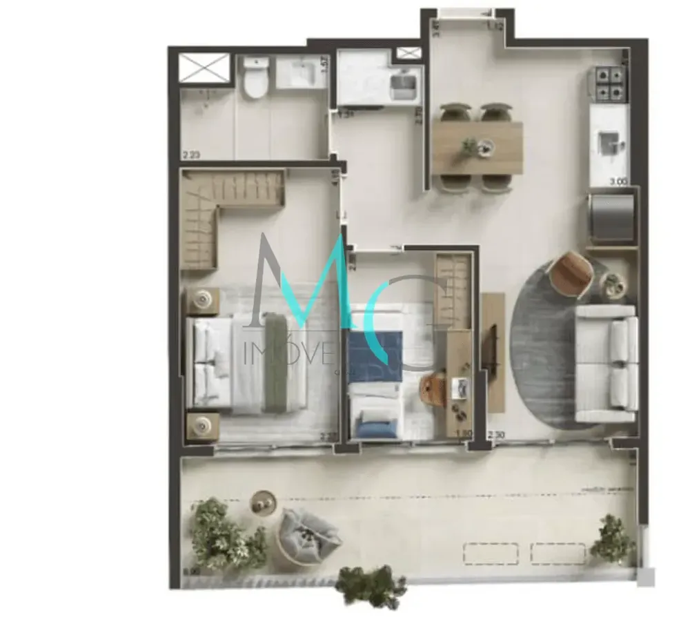 Cobertura, 1 quarto, 44 m² - Foto 35
