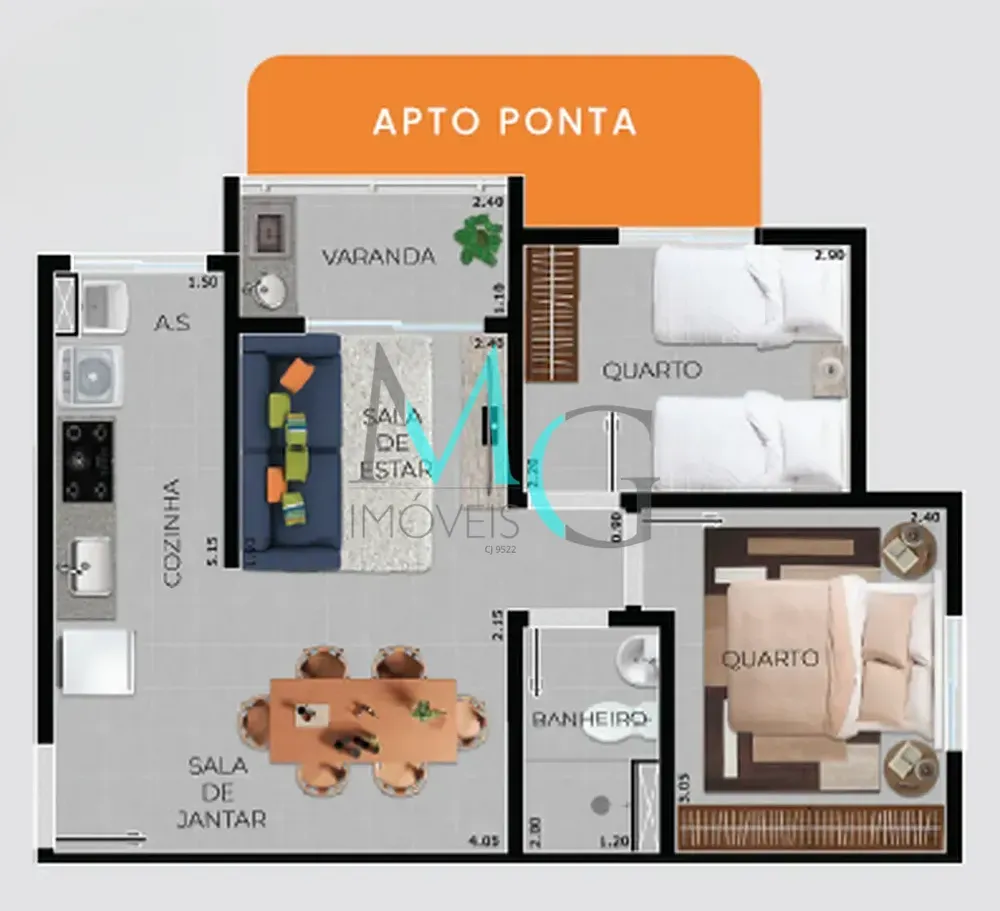 Apartamento, 2 quartos, 43 m² - Foto 18