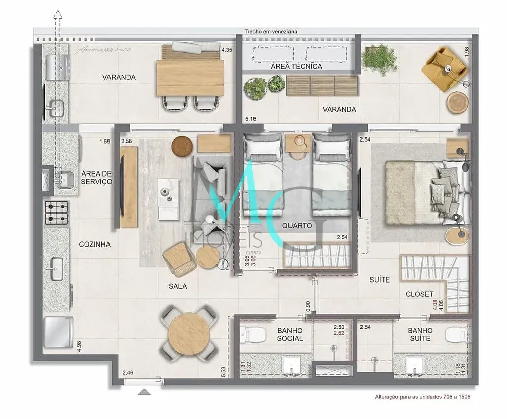 Apartamento, 3 quartos, 124 m² - Foto 61
