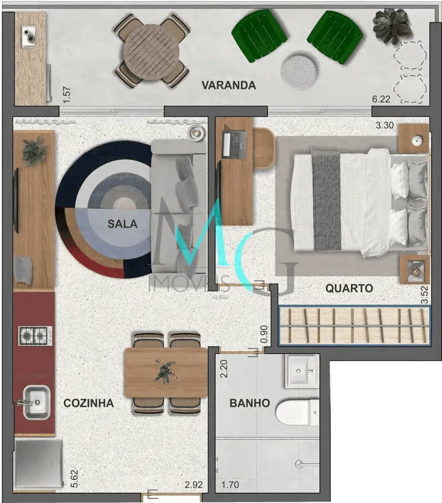 Apartamento, 1 quarto, 30 m² - Foto 44