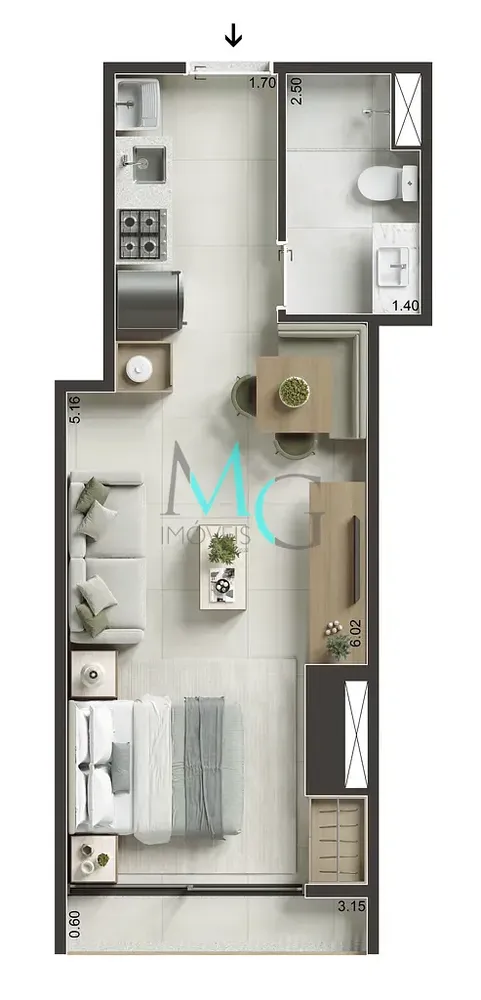 Apartamento, 1 quarto, 44 m² - Foto 26