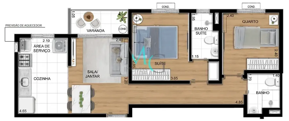 Apartamento, 1 quarto, 41 m² - Foto 45
