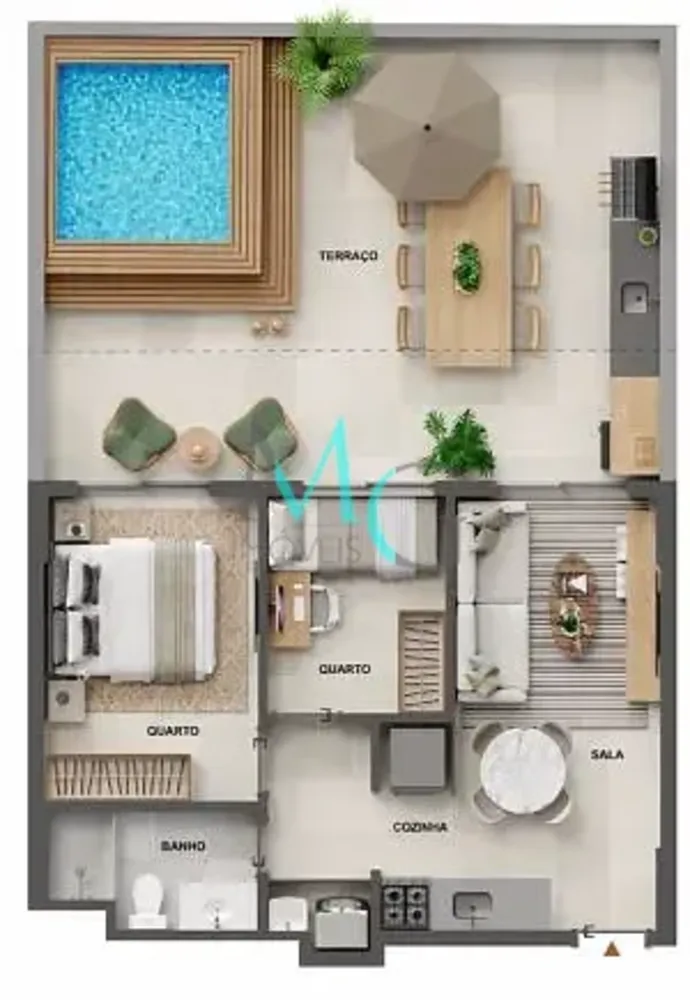 Apartamento, 1 quarto, 51 m² - Foto 43