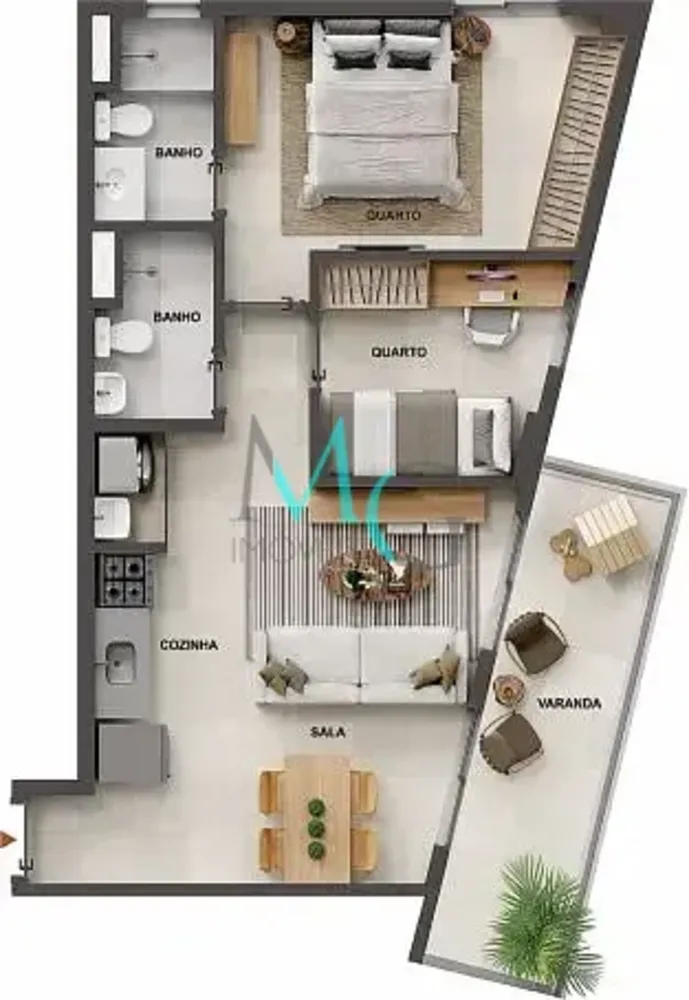 Apartamento, 1 quarto, 51 m² - Foto 37