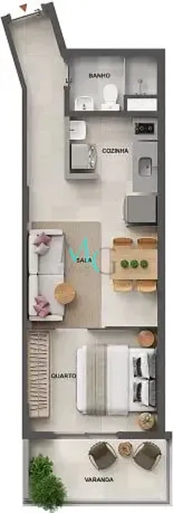 Apartamento, 1 quarto, 51 m² - Foto 21