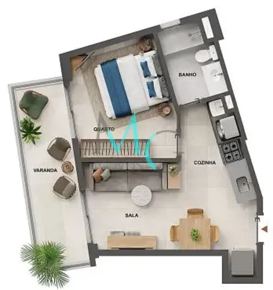 Apartamento, 1 quarto, 51 m² - Foto 25