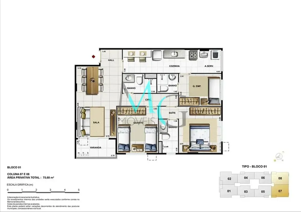 Apartamento, 3 quartos, 75 m² - Foto 4