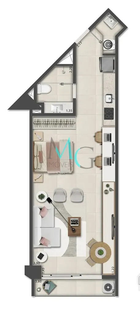 Apartamento, 1 quarto, 52 m² - Foto 53