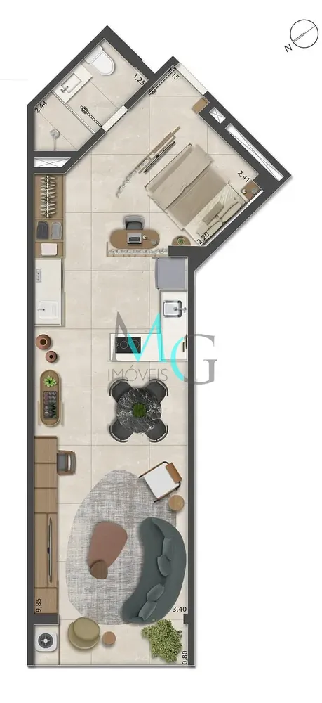 Apartamento, 1 quarto, 52 m² - Foto 56