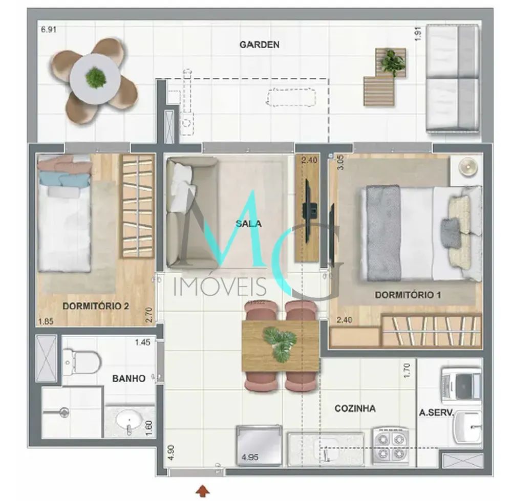 Apartamento, 2 quartos, 39 m² - Foto 33