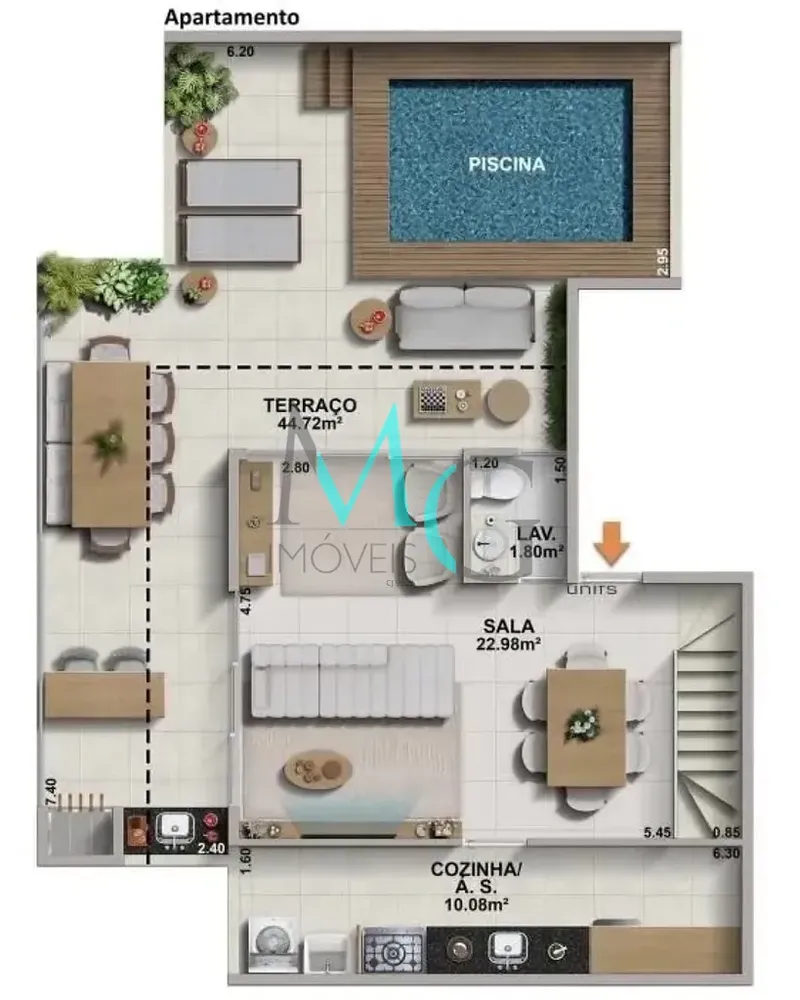 Cobertura, 3 quartos, 178 m² - Foto 8