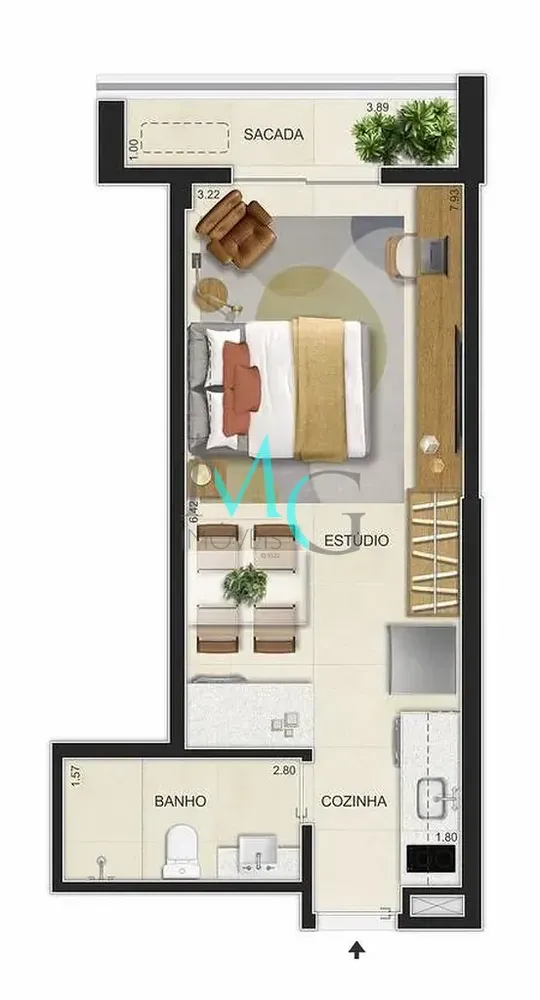 Apartamento, 1 quarto, 40 m² - Foto 25