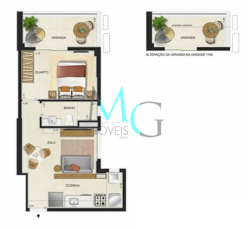 Apartamento, 1 quarto, 40 m² - Foto 29