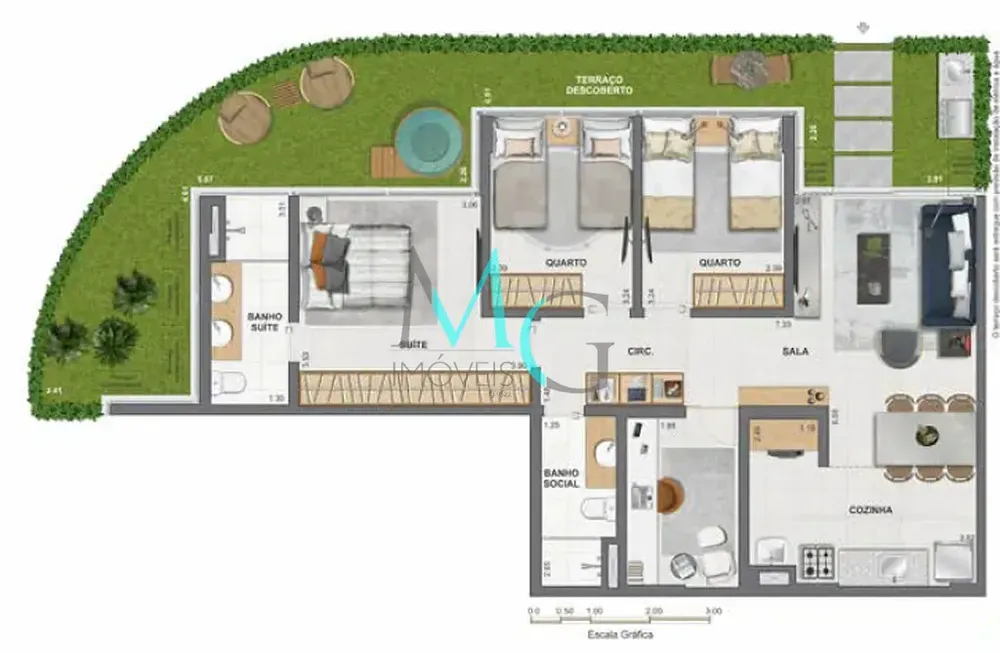Apartamento, 3 quartos, 63 m² - Foto 57