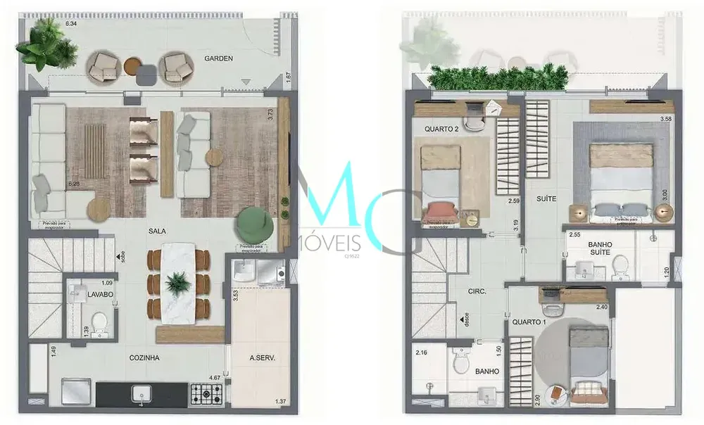 Casa, 2 quartos, 88 m² - Foto 43