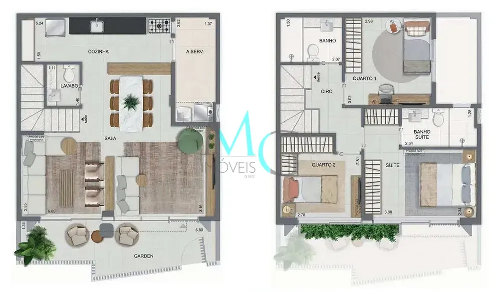 Casa, 2 quartos, 88 m² - Foto 47