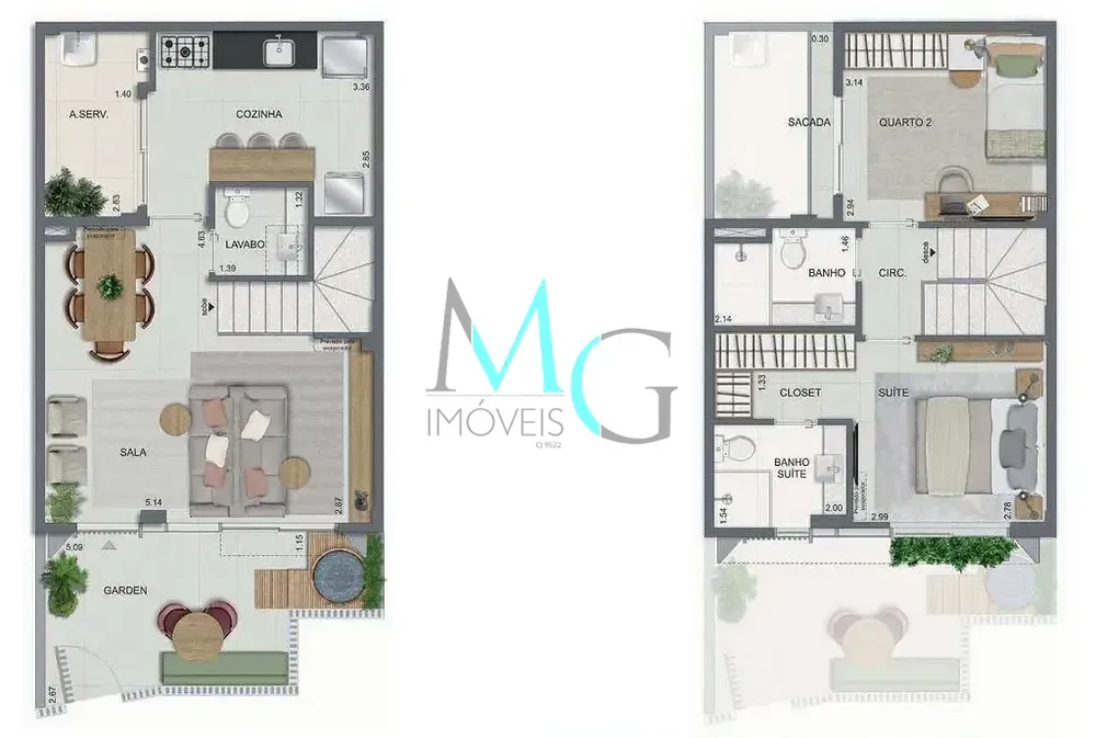 Casa, 2 quartos, 88 m² - Foto 31