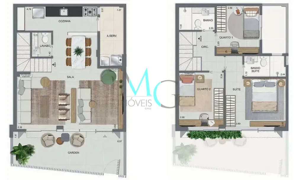 Casa, 2 quartos, 88 m² - Foto 51