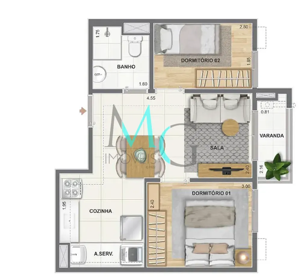 Apartamento, 1 quarto, 31 m² - Foto 23