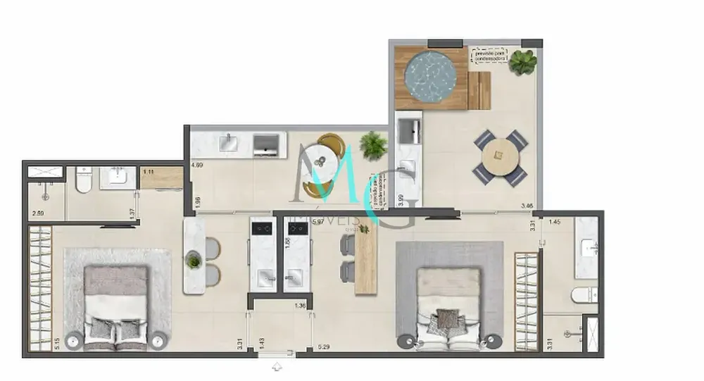 Apartamento, 2 quartos, 61 m² - Foto 27
