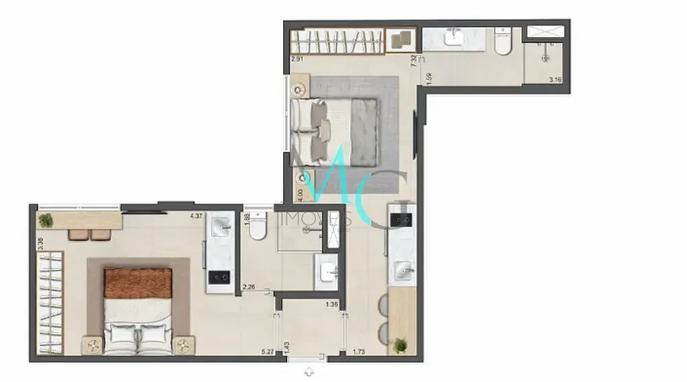 Apartamento, 2 quartos, 61 m² - Foto 19