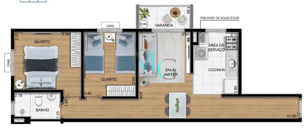 Apartamento, 2 quartos, 46 m² - Foto 23