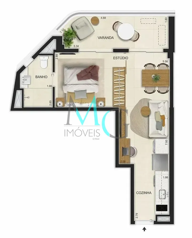 Cobertura, 1 quarto, 41 m² - Foto 28