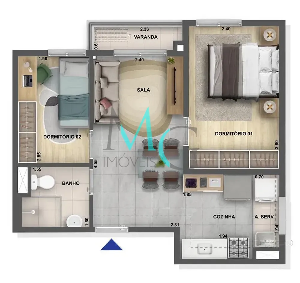 Apartamento, 2 quartos, 41 m² - Foto 18