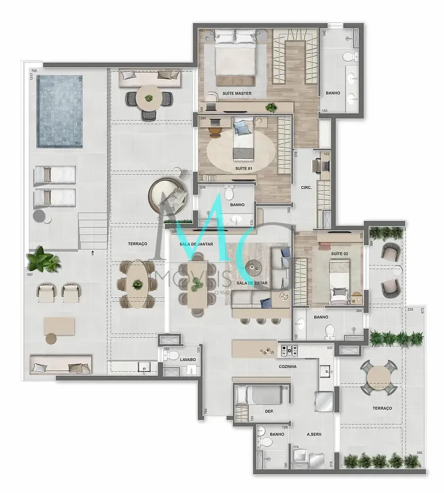 Cobertura, 3 quartos, 181 m² - Foto 74