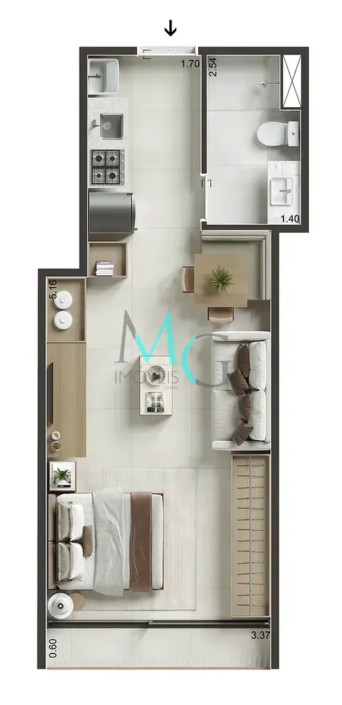 Apartamento, 1 quarto, 34 m² - Foto 29