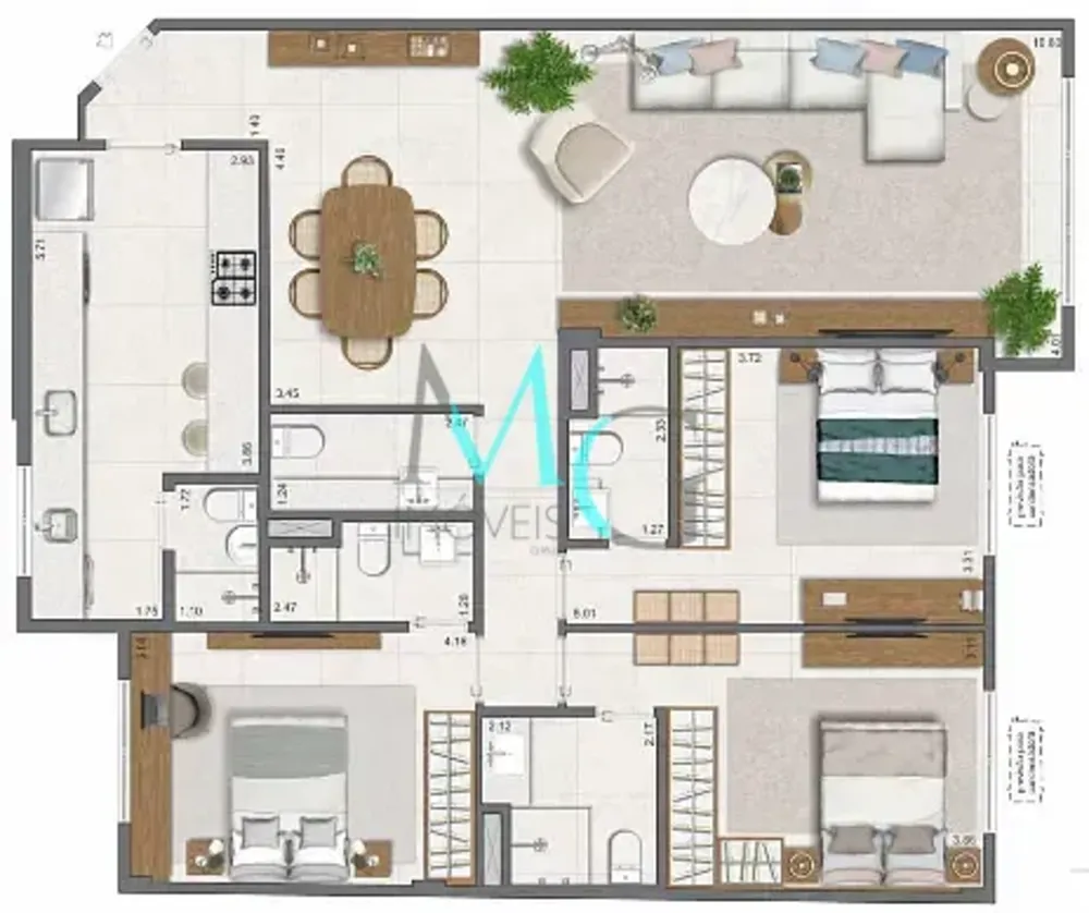 Apartamento, 3 quartos, 83 m² - Foto 24