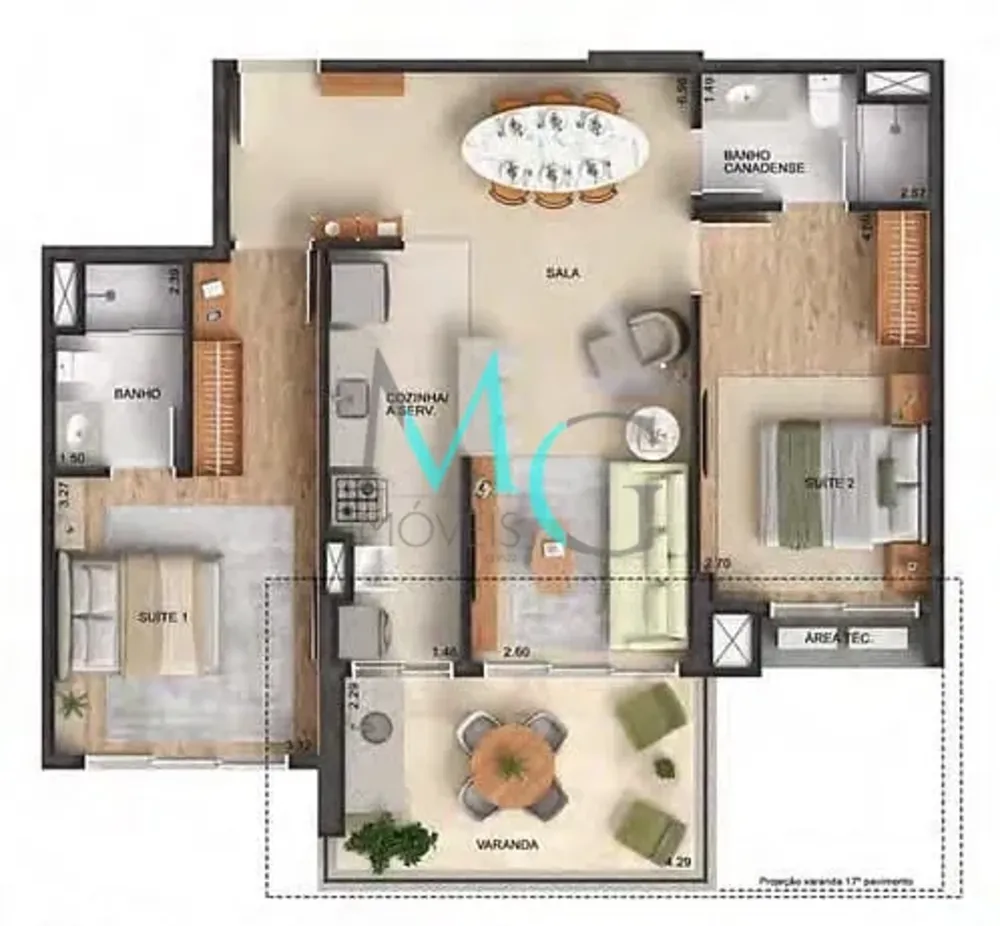 Apartamento, 2 quartos, 93 m² - Foto 12